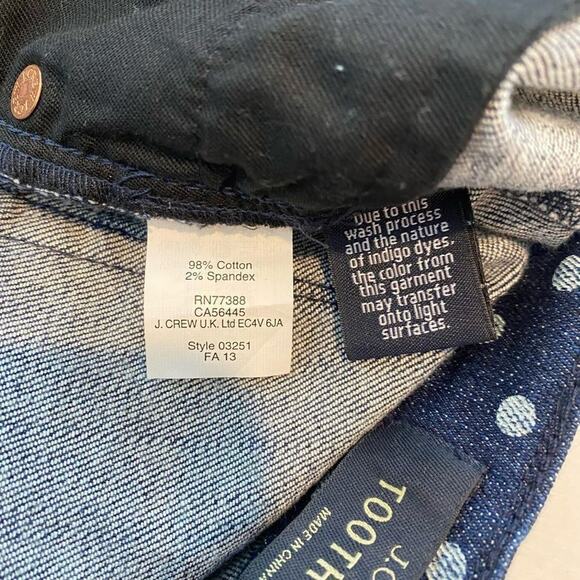 J. Crew Women’s Polka Dot Toothpick Ankle Jeans Size 27 - Picture 6 of 8